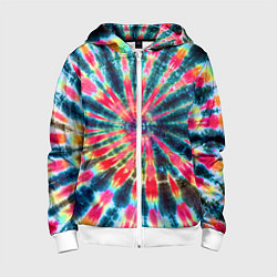 Детская толстовка на молнии Tie dye