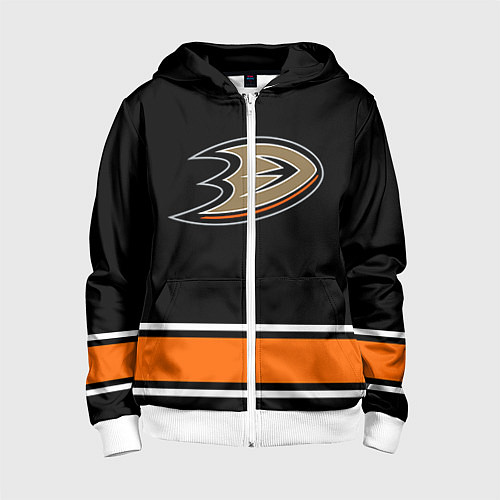 Детская толстовка на молнии Anaheim Ducks Selanne / 3D-Белый – фото 1