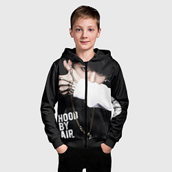 Толстовка на молнии детская BTS: Hood by air, цвет: 3D-черный — фото 2