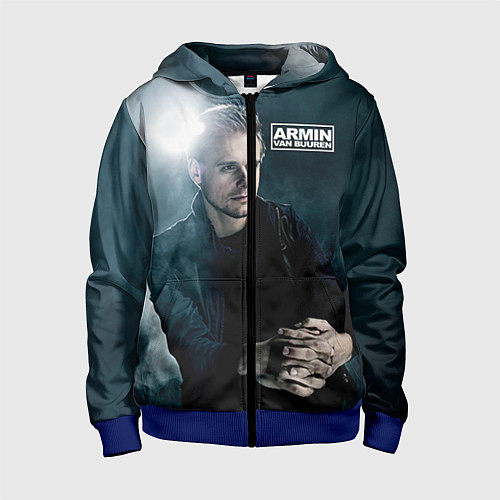 Детская толстовка на молнии Armin Van Buuren / 3D-Синий – фото 1