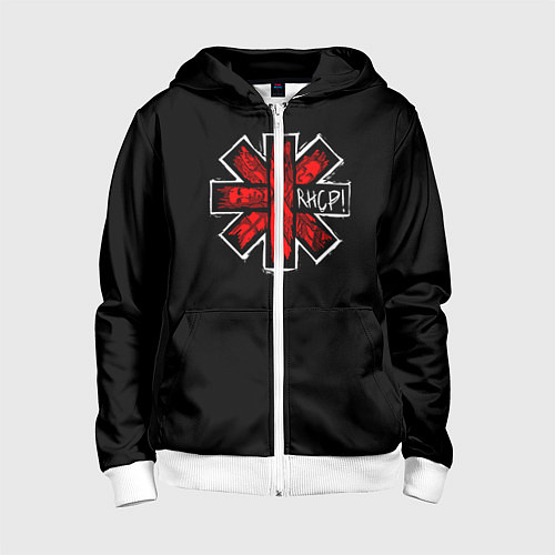 Детская толстовка на молнии RHCP Symbol / 3D-Белый – фото 1