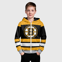 Толстовка на молнии детская Boston Bruins, цвет: 3D-меланж — фото 2