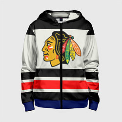 Толстовка на молнии детская Chicago Blackhawks, цвет: 3D-синий