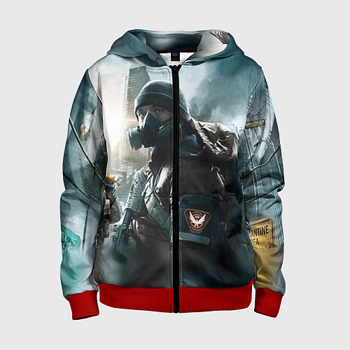 Детская толстовка на молнии Division 1 / 3D-Красный – фото 1