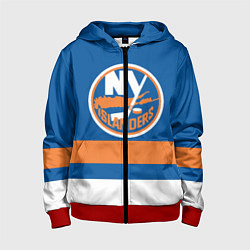 Толстовка на молнии детская New York Islanders, цвет: 3D-красный