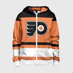 Толстовка на молнии детская Philadelphia Flyers, цвет: 3D-белый