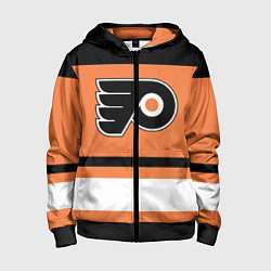 Толстовка на молнии детская Philadelphia Flyers, цвет: 3D-черный