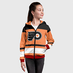 Толстовка на молнии детская Philadelphia Flyers, цвет: 3D-красный — фото 2