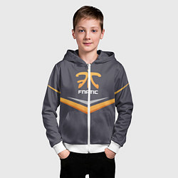 Толстовка на молнии детская Fnatic Arrows, цвет: 3D-белый — фото 2