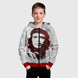 Толстовка на молнии детская Че Гевара, цвет: 3D-красный — фото 2