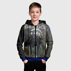 Толстовка на молнии детская Sherlock Break, цвет: 3D-синий — фото 2