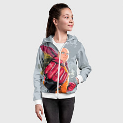 Толстовка на молнии детская One Punch Man Fist, цвет: 3D-белый — фото 2