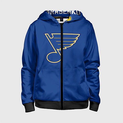 Детская толстовка на молнии St Louis Blues: Tarasenko 91 / 3D-Черный – фото 1