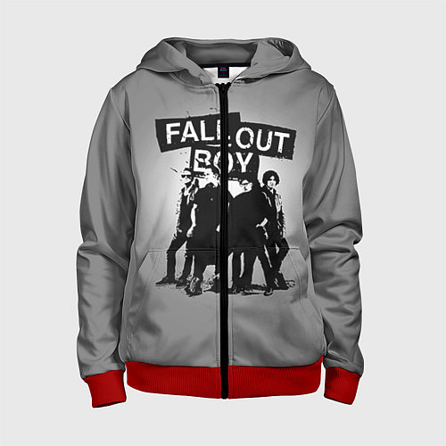 Детская толстовка на молнии Fall out boy / 3D-Красный – фото 1