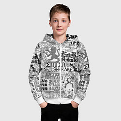 Толстовка на молнии детская Enter Shikari: Words, цвет: 3D-белый — фото 2