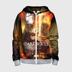 Толстовка на молнии детская Dark Souls War, цвет: 3D-меланж
