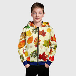 Толстовка на молнии детская Осень, цвет: 3D-синий — фото 2