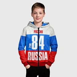 Толстовка на молнии детская Russia: from 84, цвет: 3D-красный — фото 2