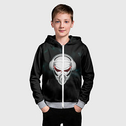 Толстовка на молнии детская Пиратская станция, цвет: 3D-меланж — фото 2