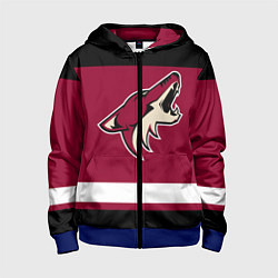 Толстовка на молнии детская Arizona Coyotes, цвет: 3D-синий