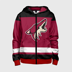 Толстовка на молнии детская Arizona Coyotes, цвет: 3D-красный