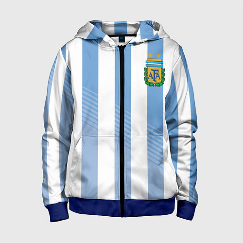 Детская толстовка на молнии Сборная Аргентины: ЧМ-2018 / 3D-Синий – фото 1