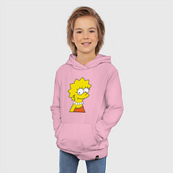 Толстовка детская хлопковая Lisa Simpson, цвет: светло-розовый — фото 2