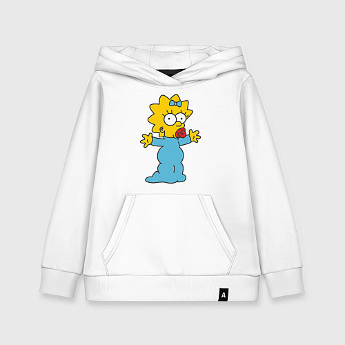 Детская толстовка-худи Maggie Simpson / Белый – фото 1