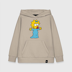 Толстовка детская хлопковая Maggie Simpson, цвет: миндальный