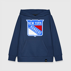 Толстовка детская хлопковая New York Rangers, цвет: тёмно-синий