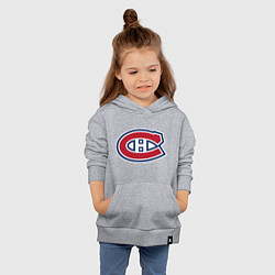 Толстовка детская хлопковая Montreal Canadiens, цвет: меланж — фото 2