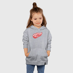 Толстовка детская хлопковая Detroit Red Wings, цвет: меланж — фото 2
