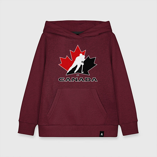 Детская толстовка-худи Canada / Меланж-бордовый – фото 1