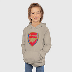 Толстовка детская хлопковая Arsenal FC, цвет: миндальный — фото 2