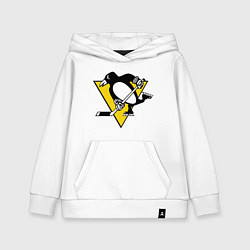 Толстовка детская хлопковая Pittsburgh Penguins, цвет: белый