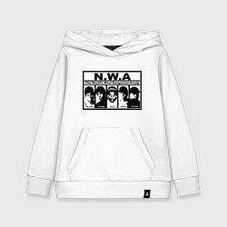 Толстовка детская хлопковая NWA, цвет: белый