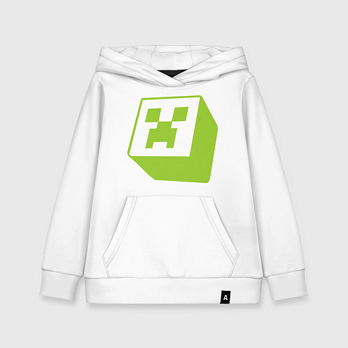Детская толстовка-худи Green Creeper / Белый – фото 1