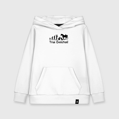 Детская толстовка-худи Настоящая эволюция / Белый – фото 1