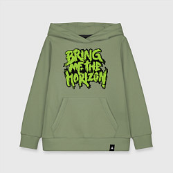 Толстовка детская хлопковая Bring me the horizon, цвет: авокадо
