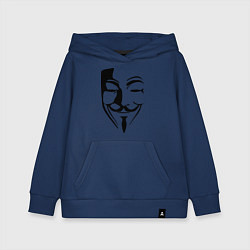 Толстовка детская хлопковая Vendetta Mask, цвет: тёмно-синий