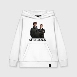 Толстовка детская хлопковая Sherlock, цвет: белый
