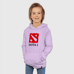 Толстовка детская хлопковая Dota 2: Logo, цвет: лаванда — фото 2