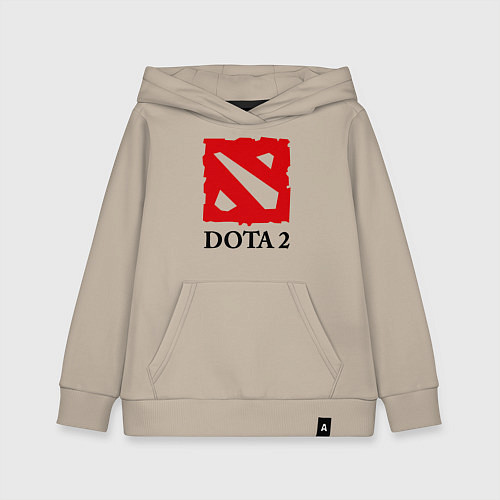 Детская толстовка-худи Dota 2: Logo / Миндальный – фото 1