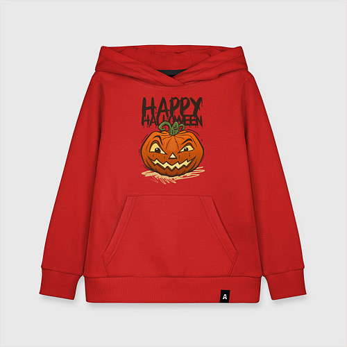 Детская толстовка-худи Happy halloween / Красный – фото 1