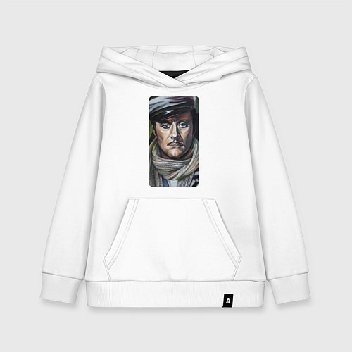 Детская толстовка-худи Остап Бендер: портрет / Белый – фото 1