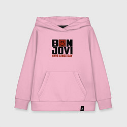 Толстовка детская хлопковая Bon Jovi: Nice day, цвет: светло-розовый