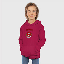 Толстовка детская хлопковая Harvard university, цвет: маджента — фото 2