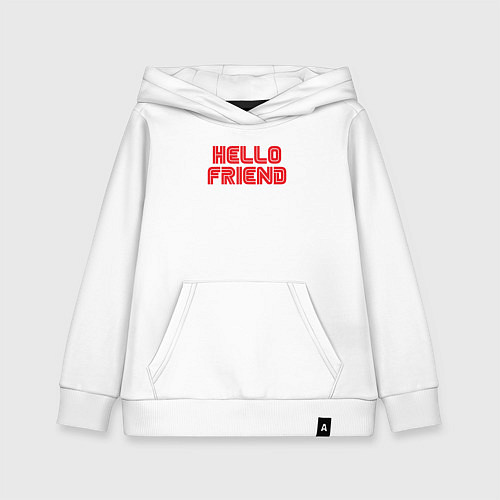Детская толстовка-худи Hello Friend / Белый – фото 1