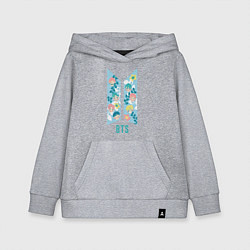 Толстовка детская хлопковая BTS Army Floral, цвет: меланж