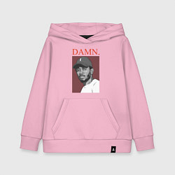 Толстовка детская хлопковая Kendrick Lamar: DAMN, цвет: светло-розовый